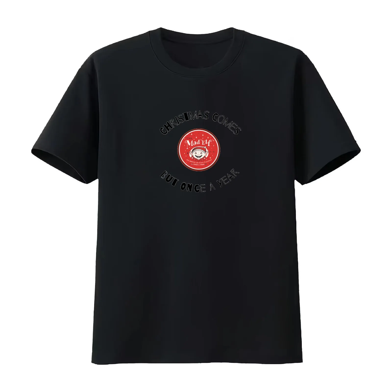 Troegs Brewery Mad Elf T-Shirt Summer Casual Cotton Tee Oversized Streetwear Tops Vintage Graphic Print Unisex Men Women