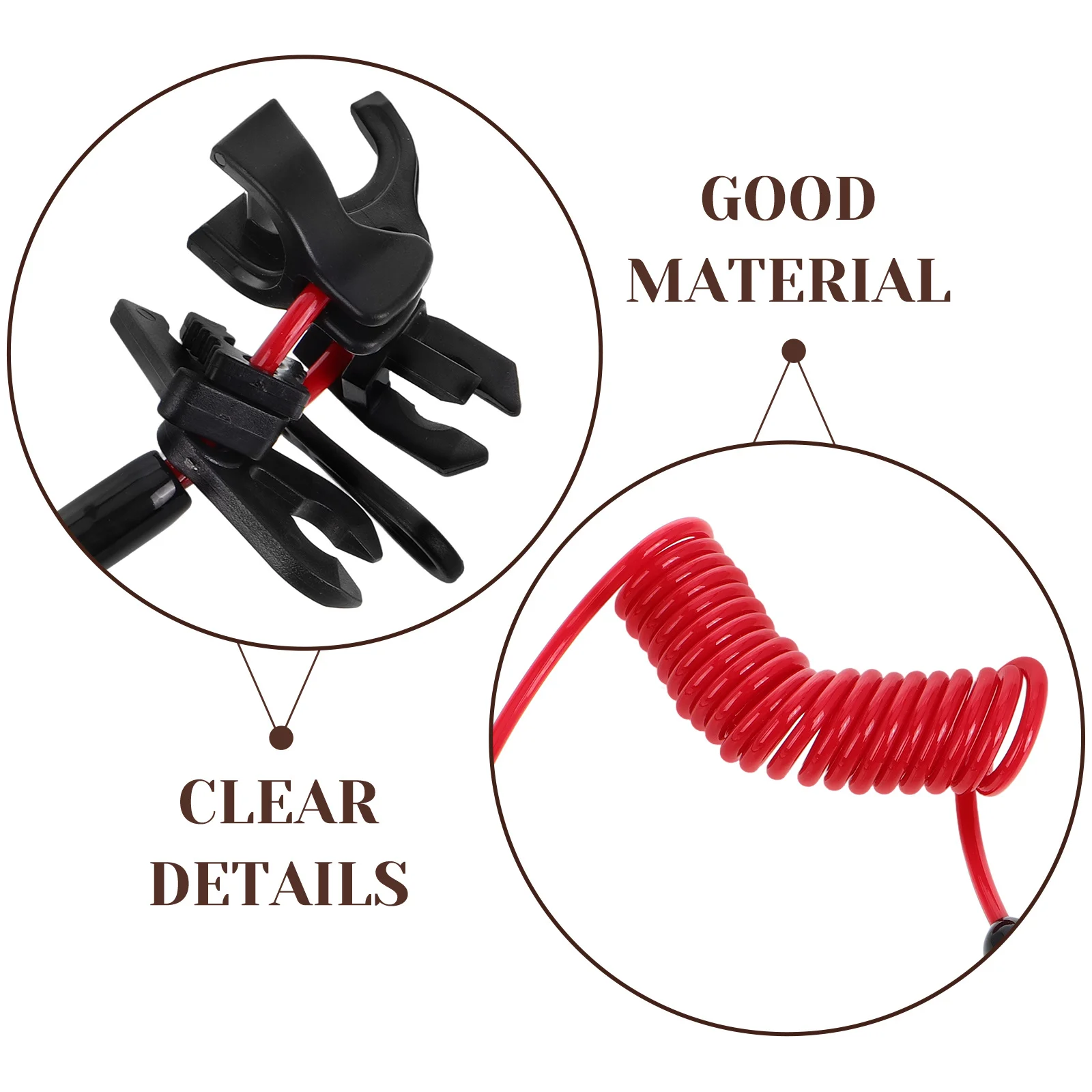 Emergency Kill Switch Lanyard for Outboard Motorboats Safety Cord Automatic Engine Stop Function Compatible with Most Boat