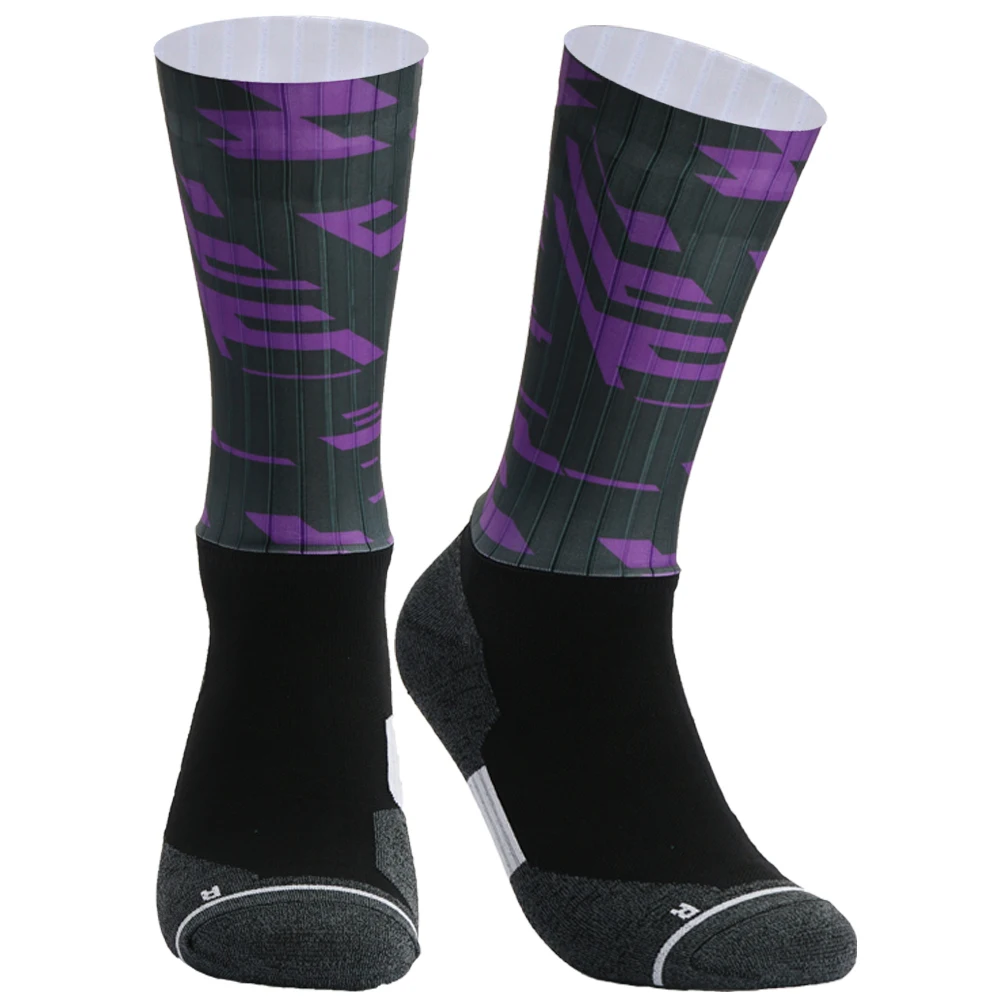 Chaussettes de compression coordonnantes pour vélo de route, sans couture, sport professionnel, course en plein air, vélo, vélo, équipe Aero, 2024