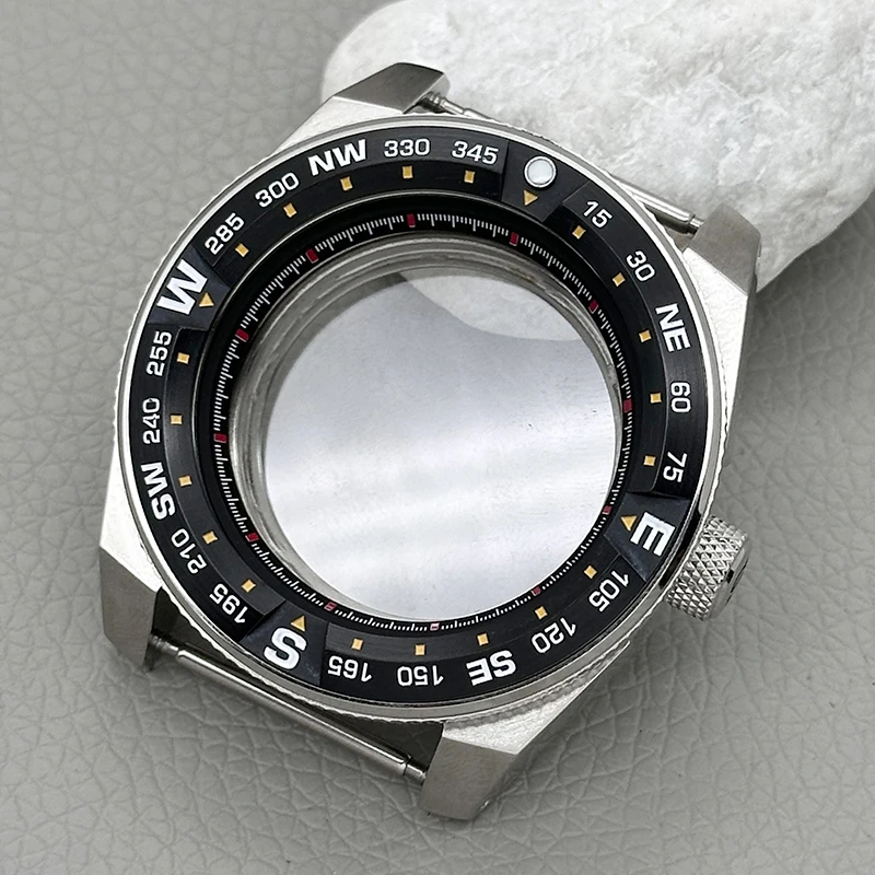 Silver King Samurai Watch Case Transparent Back Fit for NH34 NH35 NH38 NH36 4R 7S Movement Sapphire Glass Watch Case Refitting