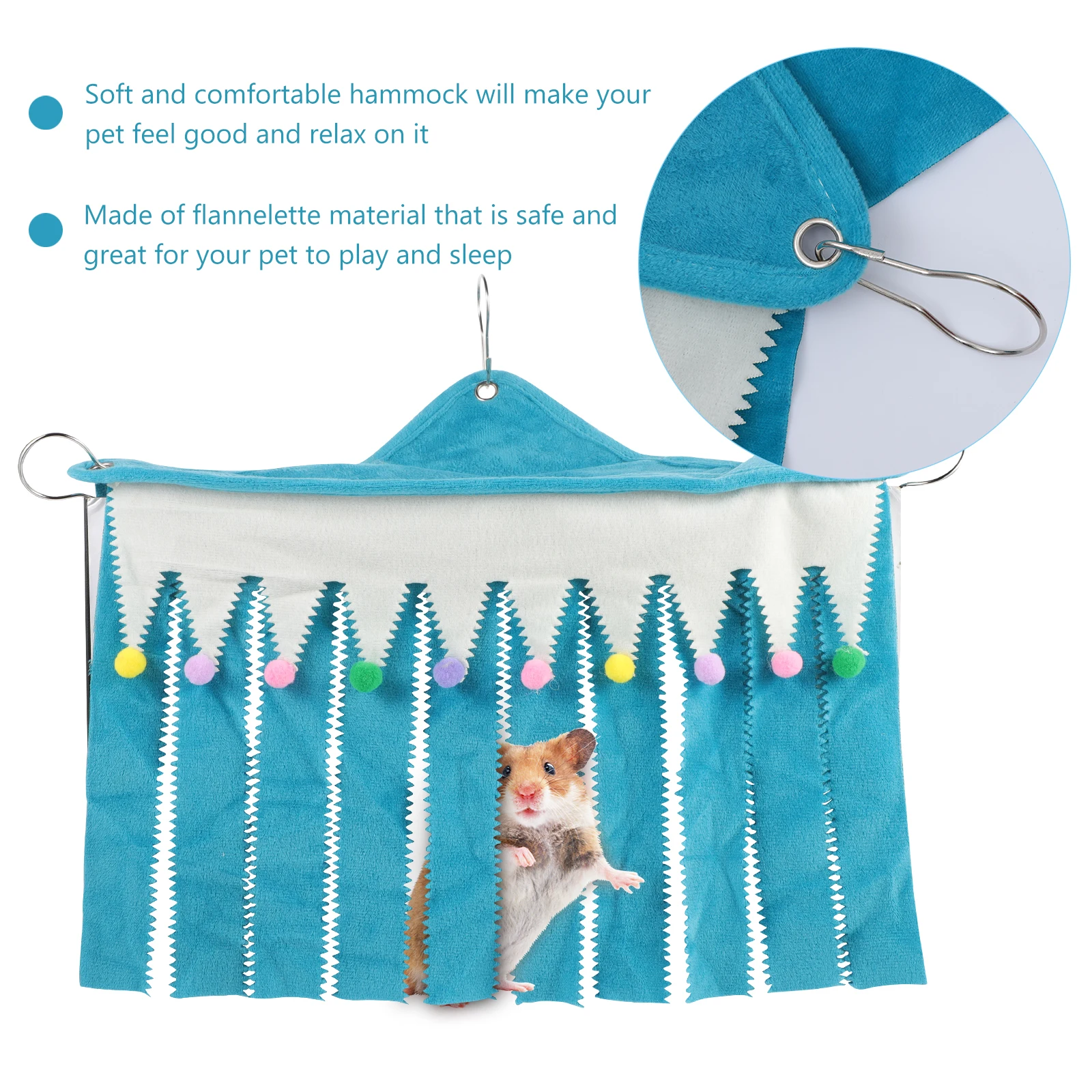 

Hamster Hammock Pet Hideout Small Animals Nest Flannel Soft Hut Safe Seasons Pet Cage Tiny House Accessories