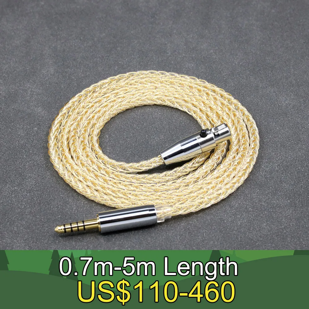 8-ядерный 99% 7n чистый серебряный 24-каратный позолоченный кабель для наушников для AKG Q701 K702 K271 K272 K240 K141 K712 K181 K267 K712 LN 008802