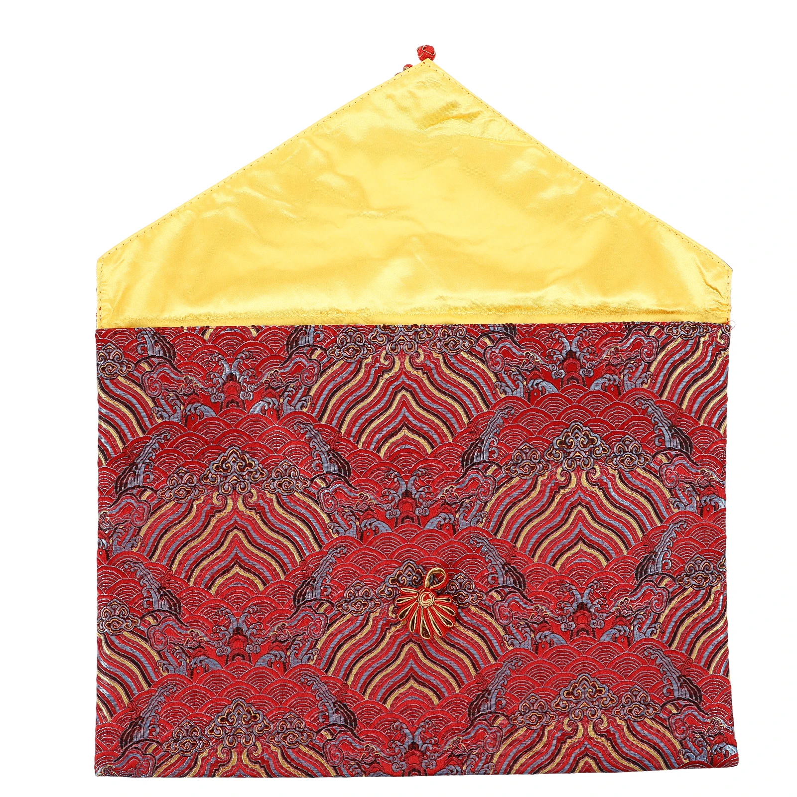 Scripture Storage Bag Cloth Pouch Books Organizer Safe Smooth Surface Compact Size Travel Office Use Chinese Pattern