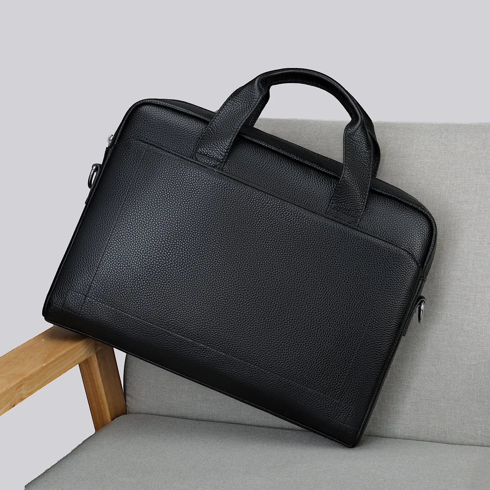 Genuine Leahther Men Briefcase Portable Office Handbag for Laptop Bag High Quality Business Messenger Shoulder Bags Travelling