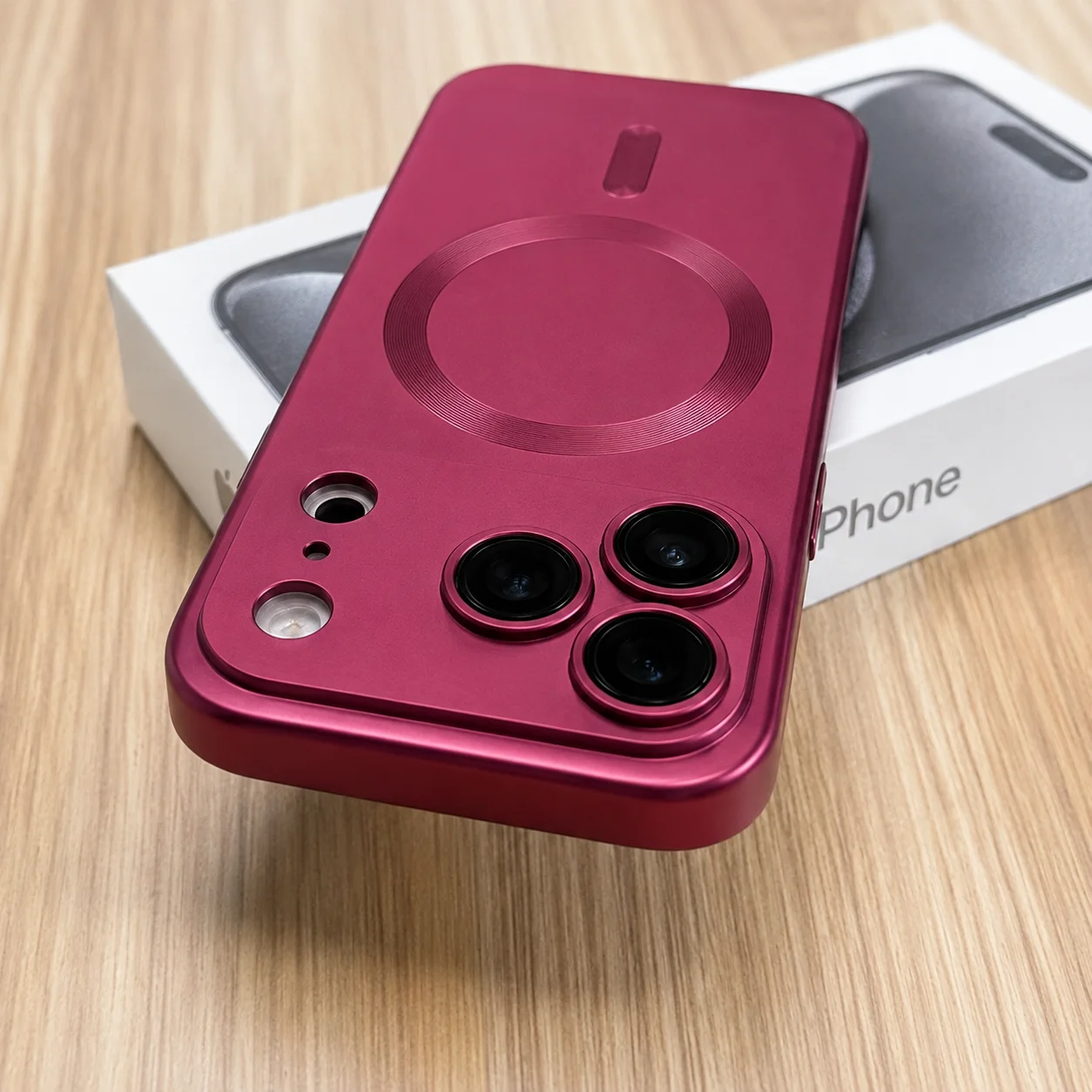 Luxury for Magsafe Matte Soft TPU Phone Case for IPhone 18 17 Air 15 13 12 11 Pro Max 14 Plus 16E Lens Protection Metallic Cover