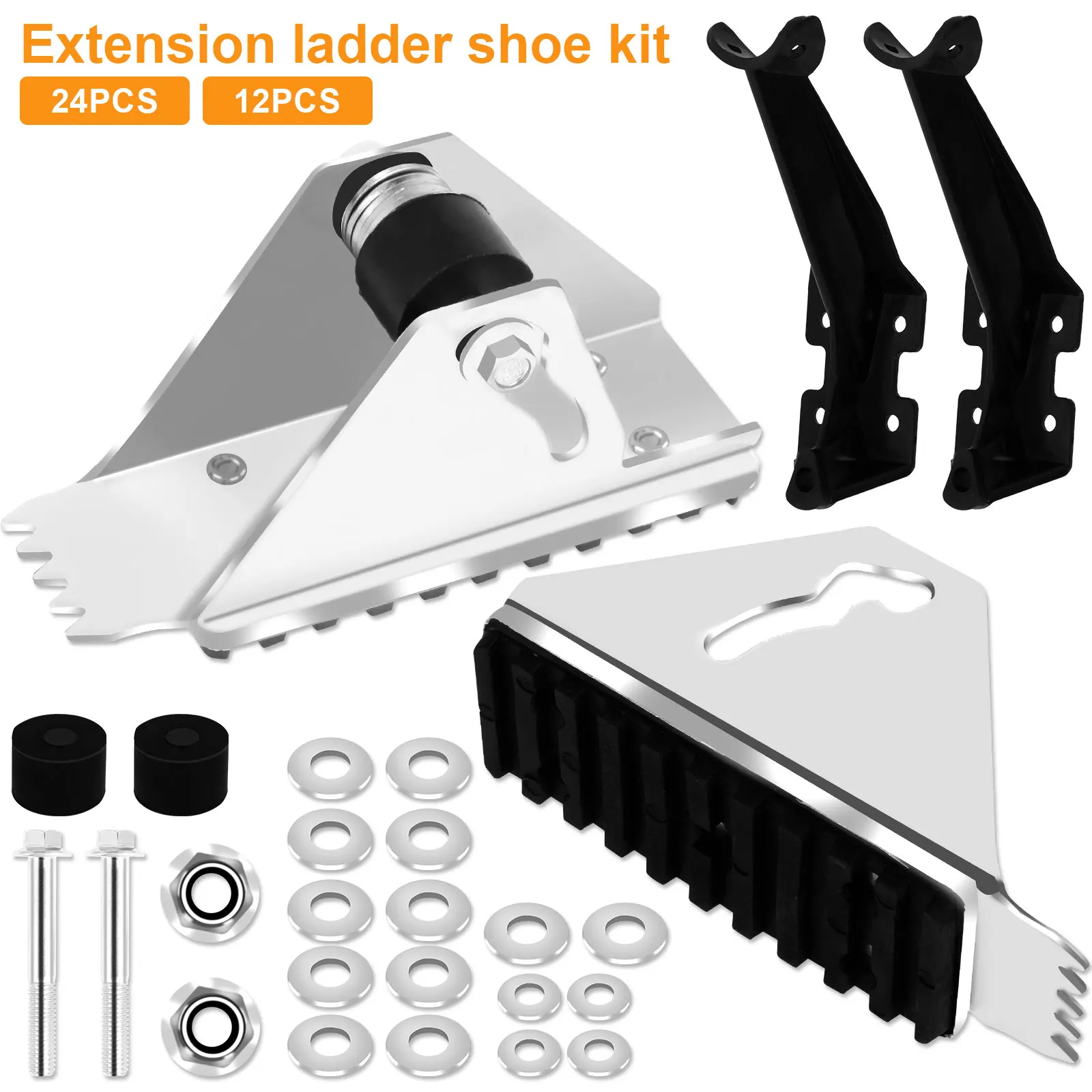 Extension Ladder Shoe Kit Compatible with D1200-1 Series Mk 15 and Mk 16 Steel Ladder Anti-Skid Feet Set Safe Ladder Replacement