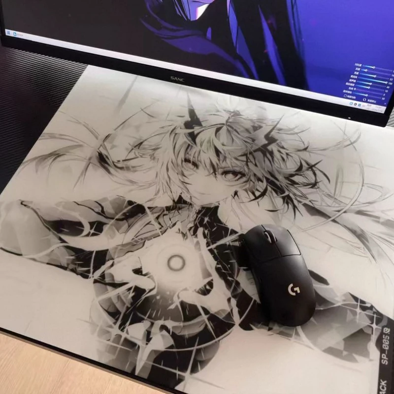 WALLHACK SP005 Sora Tempered Glass Large Mouse Pad Replica for E-Sports FPS Game Desk Mats Customization Keyboard Accessories