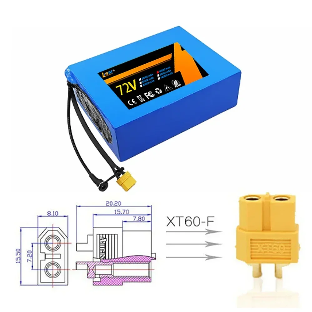 72V 20S4P 40Ah 21700 akumulator litowy 3000W akumulator dużej mocy + bezpłatne bezpłatne bezpłatne bezpłatne ładowarka 84V + bezpłatna dostawa