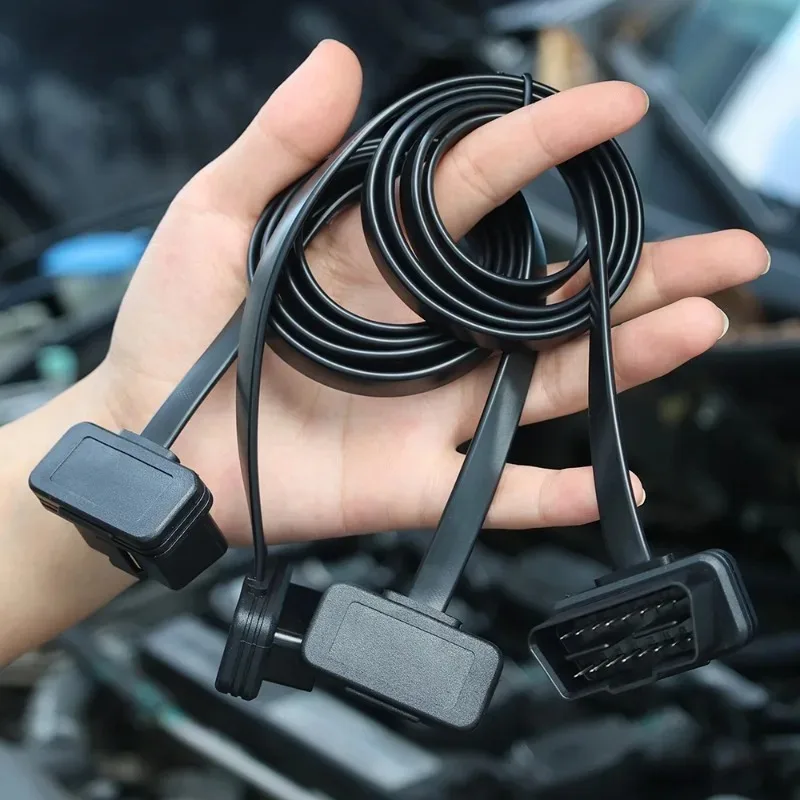 30/60/100CM Universal OBD2 Extension Cable Connector for Car Scanners 16-Pin Flat and Low Profile Accessories OBD OBDII Cord