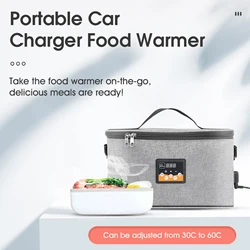 Portable Oven Car Food Warmer Personal Mini Oven with Digital Display 8L Electric Heating Lunch Box for Trip Camping Picnic