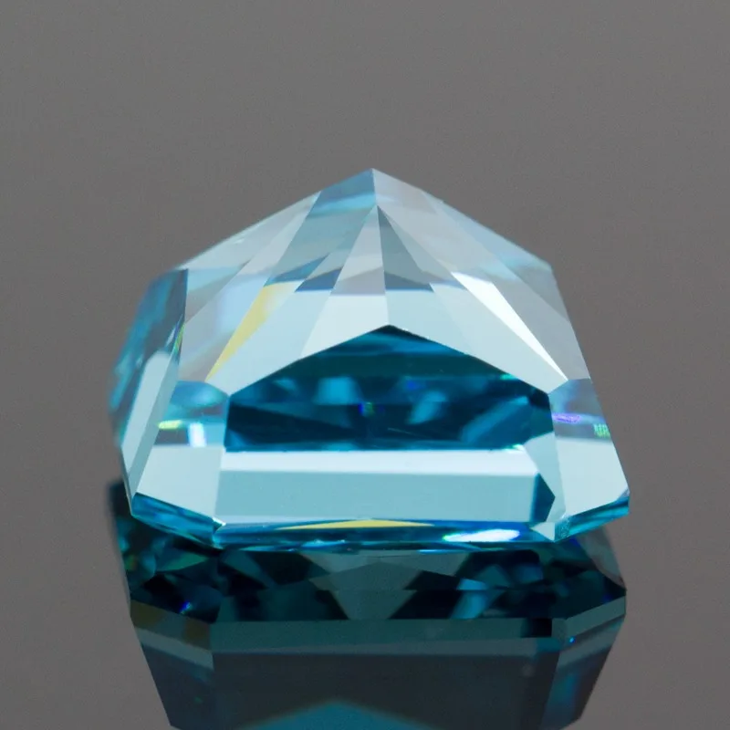 Cubic Zirconia Crushed Ice Cut Rectangle Shape Light Aquamarine Color Charms Stones Used for Jewelry Making Inlay Main Materials