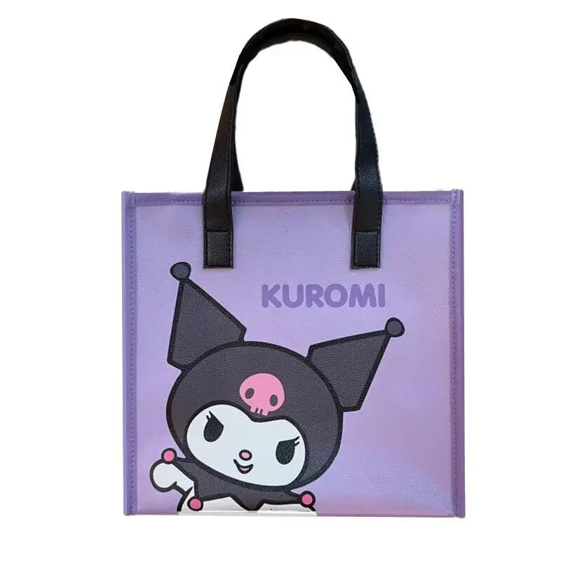 Sanrio Kulomi tote Bag PU Girl Heart portable zipper mommy Bag Melody KT hand bag