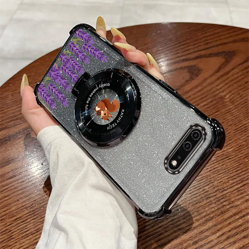 لؤلؤة حزام الحبل بريق لطيف السنجاب حامل هاتف حافظة لهاتف آيفون 8 Plus 7 6 6s Plus Se 2020 7plus 8plus الغطاء الخلفي #4