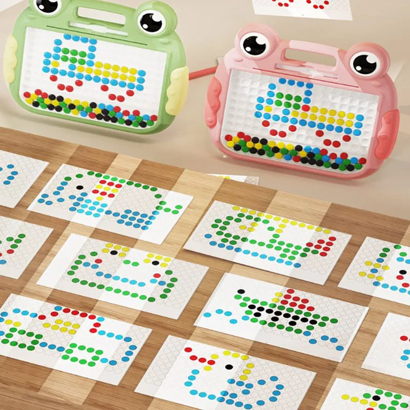 Magnetisch tekenbord voor kinderen Groot krabbelbord met magneetkralen en pen Leuke krab Montessori speelgoedcadeau