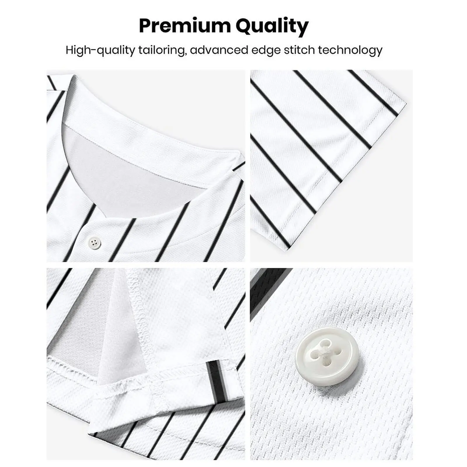 Men's Custom Baseball Jersey Solid Pinstripe Personalized Name Number Printing Fans Gift Baseball Team Shirt for Sportswear view 5