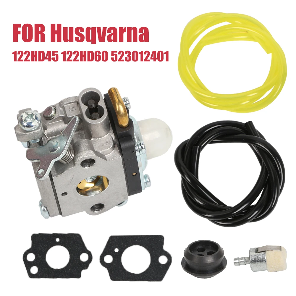 Carburetor Set 6 accessories+1 carburetor Suitable for Husqvarna 122HD45 122HD60 523012401