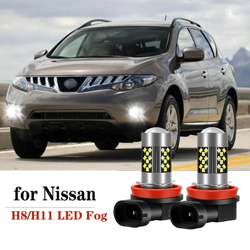 

2pcs LED 3000lm Fog Light Blub Lamp H8 H11 For Nissan Murano Tiida Armada Juke Versa Frontier Quest Sentra Xterra Titan