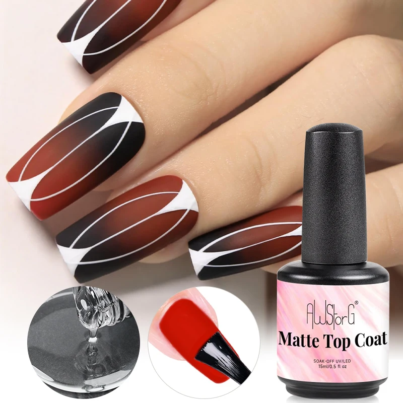 Base de revestimento superior fosco, esmalte em gel, superfície protegida, sem limpeza, semi permanente, vernizes híbridos uv, suprimentos de manicure