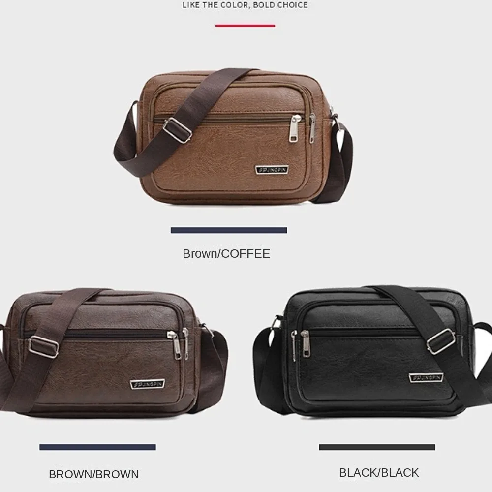 Borsa a tracolla da uomo impermeabile alla moda Borsa da lavoro in pelle PU di grande capacità Borse a tracolla leggere per ragazze