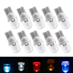 10Pcs Led Bulb T10 W5W 555 158 192 168 194 Arcade Pinball Lights Transparent Lens Instrument Cluster Panel Car Door Lights 12V