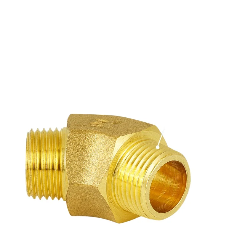 1/8"...1" BSP NPT Female Male Brass 45-degree Elbow Brass Pipe Fitting Coupler Connecotr Water Heater Piped Home Garden view 3
