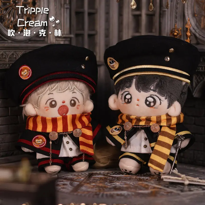 Tripple Cream 10cm Cotton Doll Outfit Academy Style Uniform Suit Striped Scarf Hat Magic Theme Costume Full Set Accessories