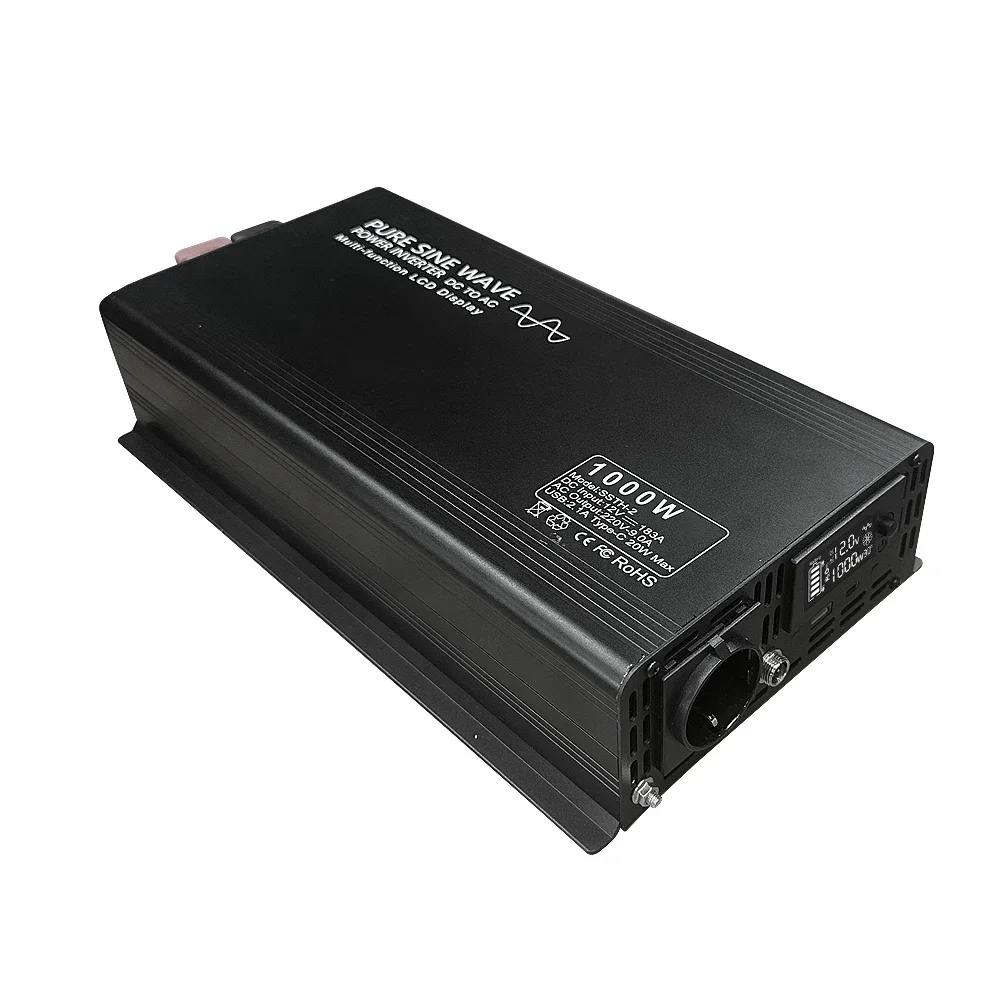 1000W Pure Sine Wave Inverter Dc 12V To Ac 220V Off Grid Solar Energy System Pure Sine Wave Solar Inverter