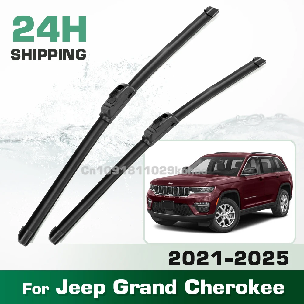 For Jeep Grand Cherokee WL 2021-2025 2022 2023 2024 LHD&RHD Front Wiper Blades Windshield Windscreen Window Brush 22