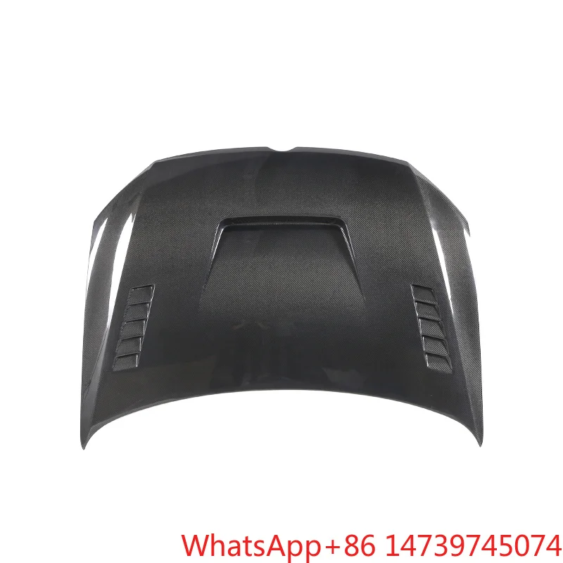 LY Style Vented Carbon Fiber Engine Hood 2011-2019 Front Bonnet Screw-On Replacement PartsCar Parts And Car Kits