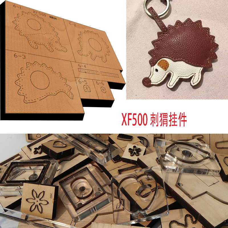 Neue japanische Stahl klinge Holz sterben Igel Anhänger Leder Handwerk Punsch Handwerkzeug