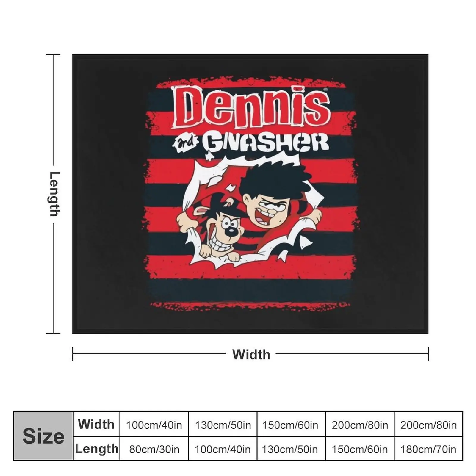 Dennis and Gnasher Throw Blanket Retros Decoratives Sleeping Bag Bed Blankets