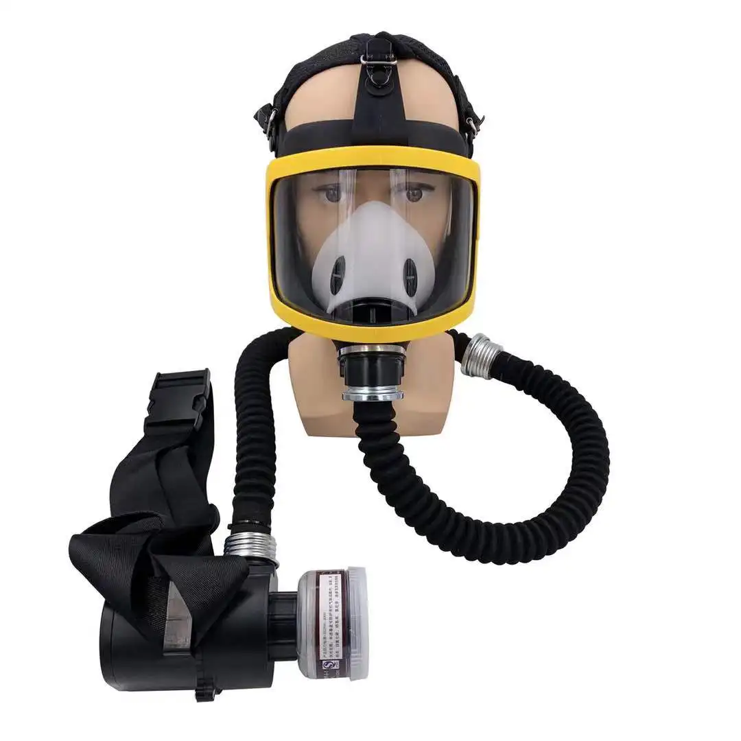 New Electric Constant Flow Air Supply Type Full Face Gas Mask Painting Tool Respirator System Industrial Chemical Safety Use