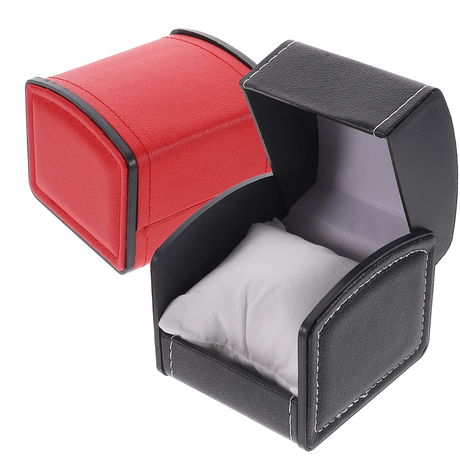 

2Pcs WatchBox JewelryDisplay StorageBox ElegantPU DurableScratchProof BusinessGift PackingBox TravelUse WatchDisplayCase