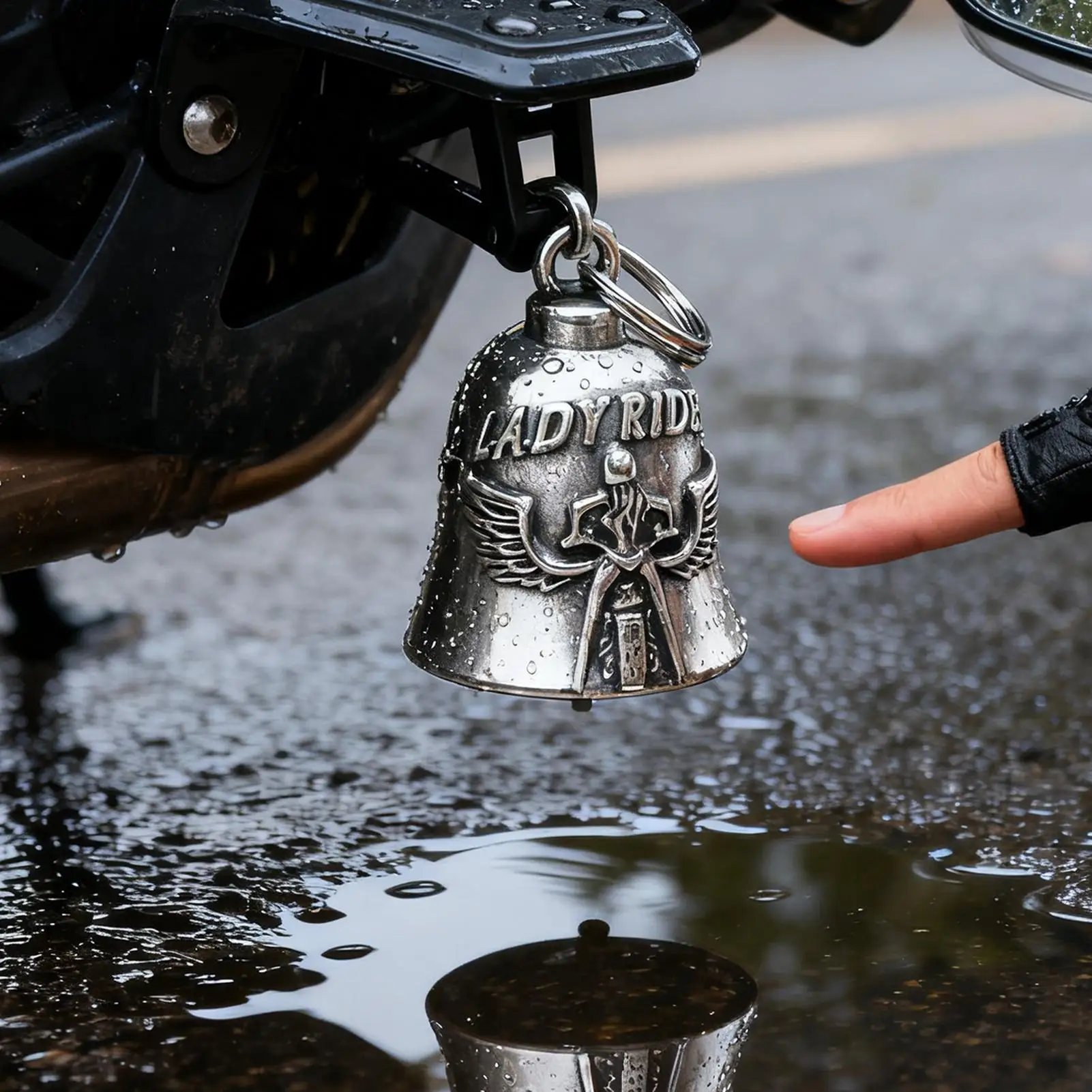 Campanas de motocicleta seguridad de conducción decoración de campana de motocicleta en relieve 3D para ciclismo para turismo de larga distancia aventura en crucero