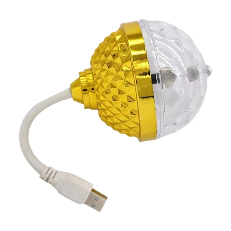 97QC Crystal Ball LED Party Light 360 الإسقاط الدوار مع إمدادات الطاقة USB