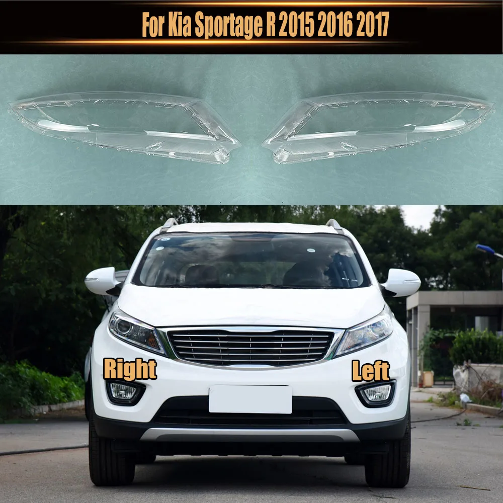 

For Kia Sportage R 2015 2016 2017 Headlight Cover Headlamp Shell Imported Transparent Shade Mask Lampshade Lens Plexiglass