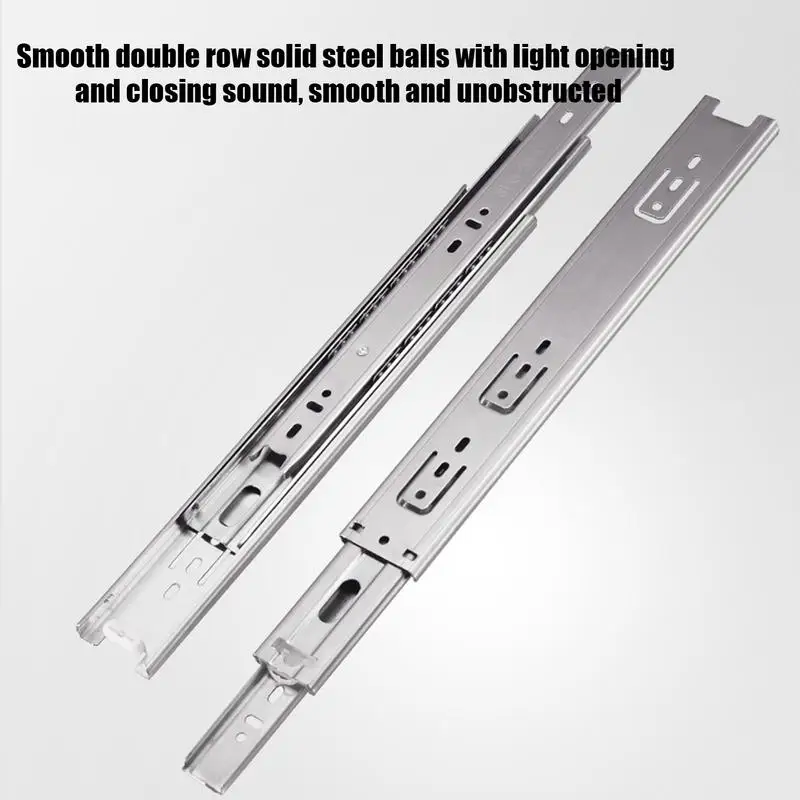 

Drawer Track Guide Stable Drawer Metal Slides Ball Bearing Metal Rails Track Guide Heavy Duty Load Capacity Drawer Slides For