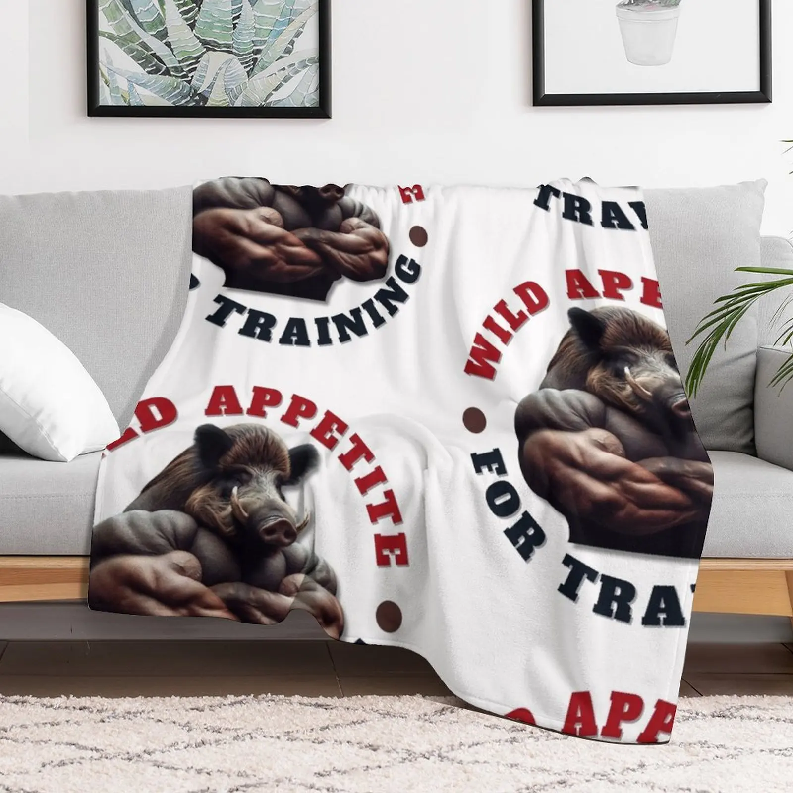 Wild appetite for training Throw Blanket