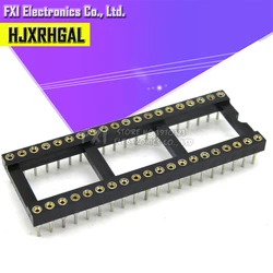 5pcs DIP40 Round Hole 40 Pins 2.54MM DIP DIP40 IC Sockets Adaptor Solder Type 40 PIN IC Connector DIP40