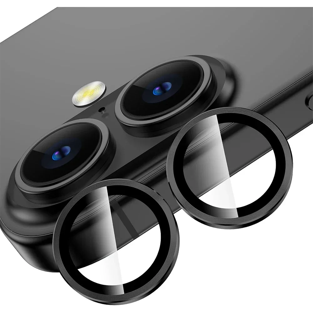 Schwarz Kamera Objektiv Schutz Abdeckung Für IPhone 16 Pro Max 15 Plus 14 13 Mini 12 16 Plus gehärtetem Glas Schutz Telefon Zubehör