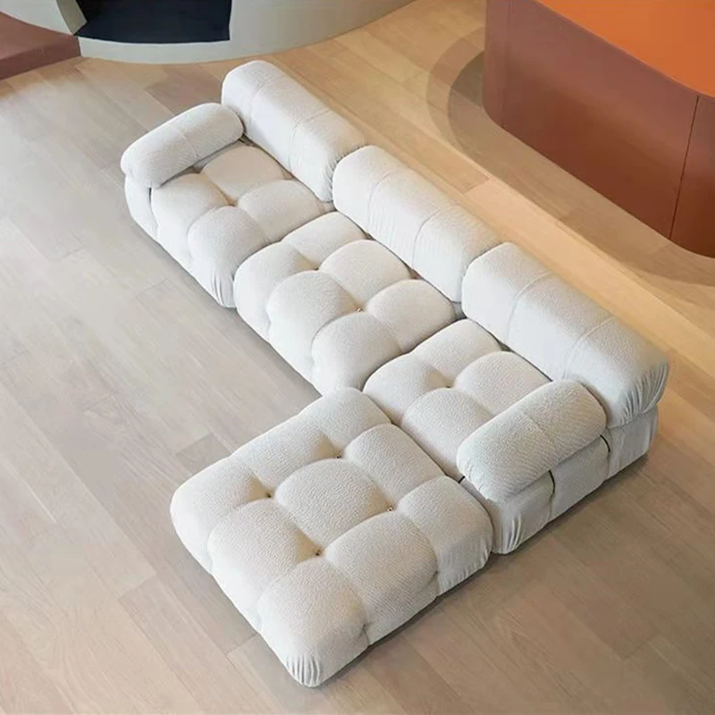 Leniwa Sofa do salonu tkanina Xxl 3-osobowa moduł niezwykła Loveseat miękka Sofa segmentowa ergonomiczna dekoracja domu Divani Soggiorno