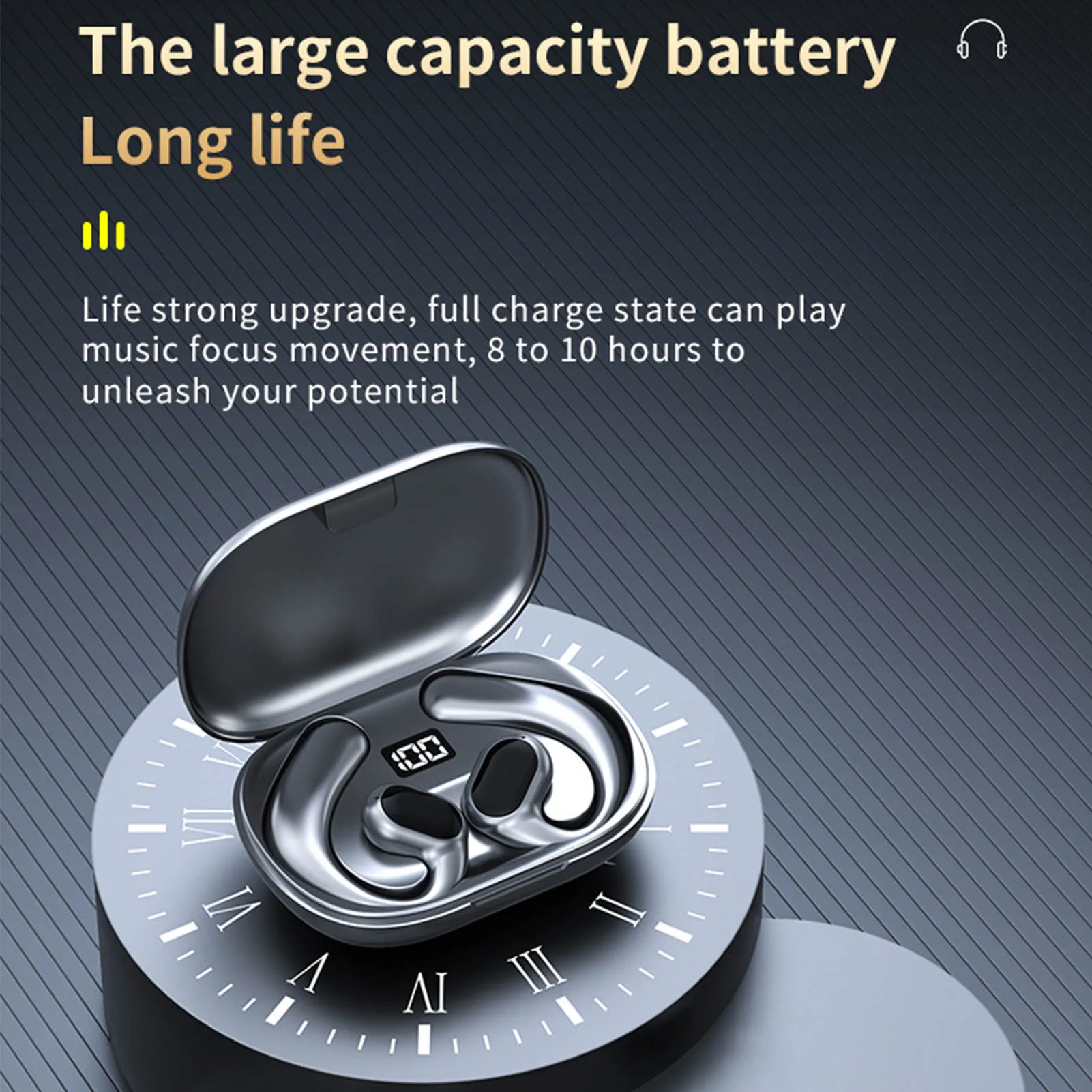 سماعات أذن مترجم اللغة تدعم 144 لغة GT01 بلوتوث 5.3 للتعلم للأعمال