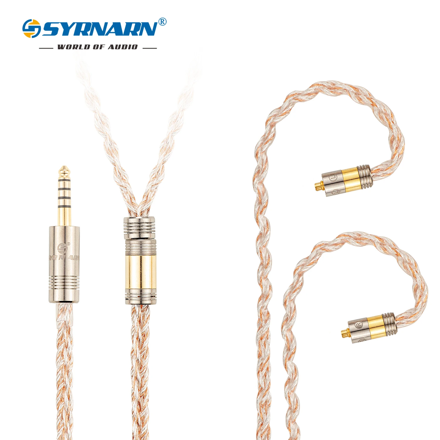 SYRNARN IEMs 2Pin 0.78 MMCX QDC Replacement Balanced Upgrade Cable 6NOCC Copper 2.5mm 3.5mm 4.4mm for Shure SE315/535/846 & FiiO