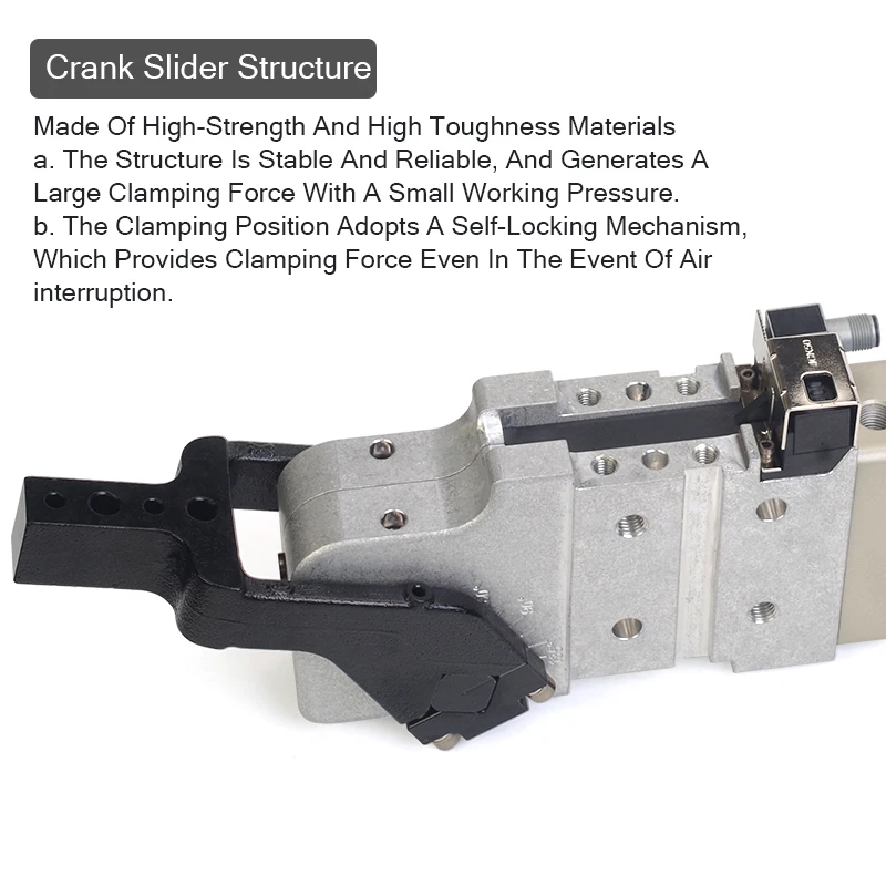 Airtac JSK-Serie Schweißspezial-Klemmvorrichtung Kompletter Kleiner Pneumatikzylinder JSK40/50/63/80 mit Einstellbarem Winkel – Detail 2