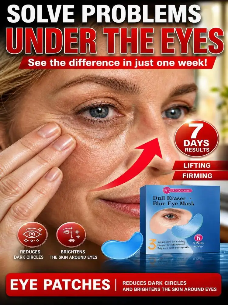 Blue Gel Under‑Eye Mask Patches, Moisturizing Eye Beauty Care, Improve Dark‑Circle‑Looking Eye Skin, Brighten Dull Under‑Eye Complexion, Soft Comfort Patches for Women Home Daily Skincare