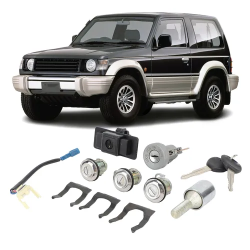 Juego de llaves de cilindro de bloqueo completo para coche, repuesto MR259111 para Pajero Montero 2nd de 1990 a 2004, juego de cilindros de bloqueo para Pajero