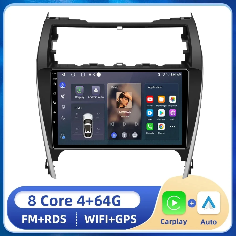 

For Toyota Camry 7 XV 50 55 2012 2013 2014 Android 14.0 Car Radio Multimedia Video Player Navigation GPS DSP RDS NO 2Din DVD