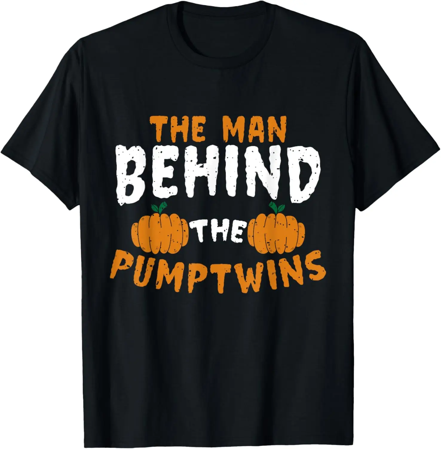 Halloween Twin pregnancy for Men Expecting Pumpkin Costume T-Shirt