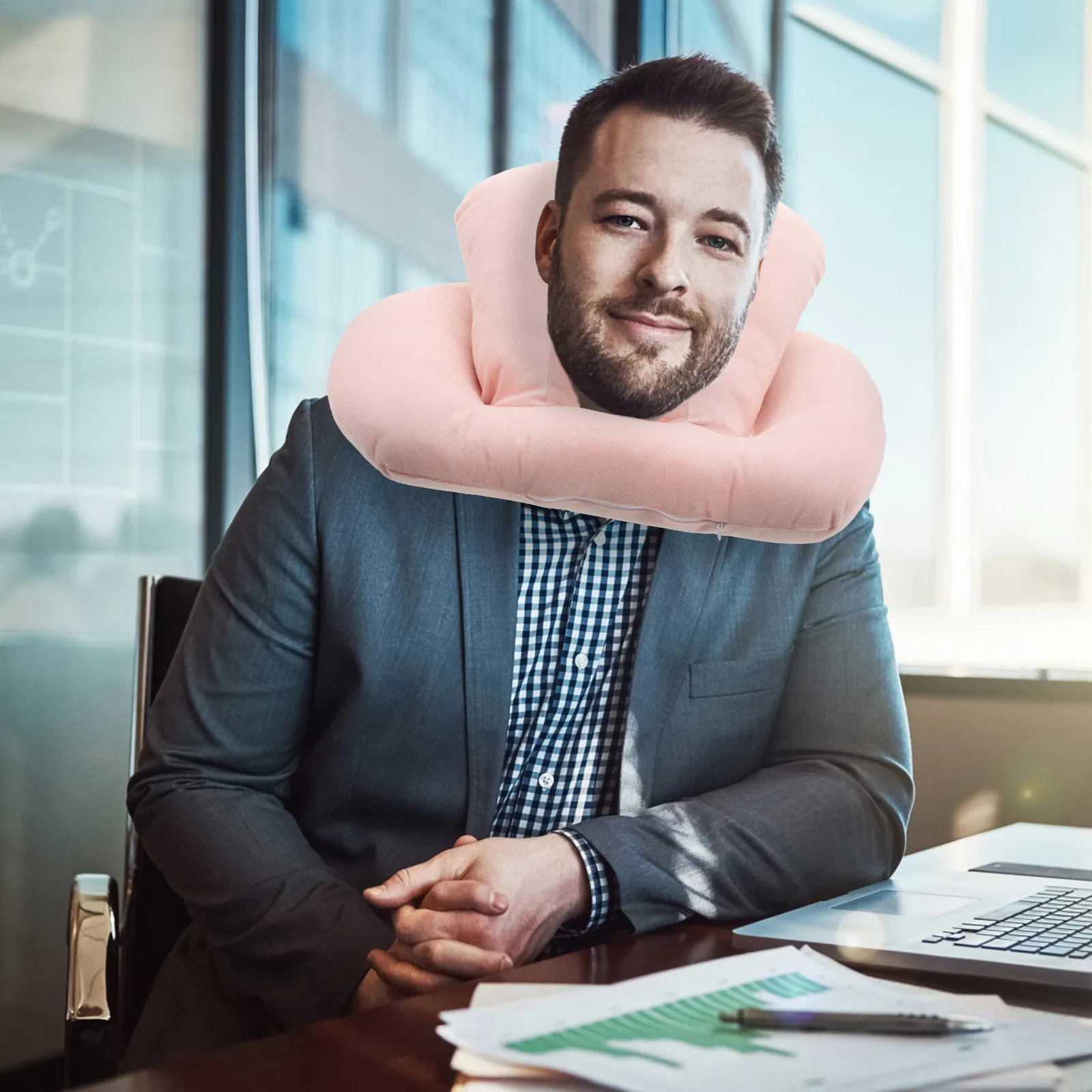 Premium Ergonomic Nap Pillow Desktop Sleeping Pillow for Office Home School Portable Face-Down Siesta Cushion Comfortable PP