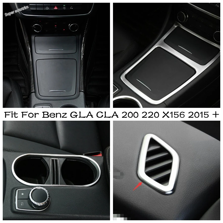 

Accessories For Mercedes Benz GLA CLA 200 220 X156 2015 - 2019 Water Cup Holder / AC Air Vent / Storage Box Cover Trim Interior